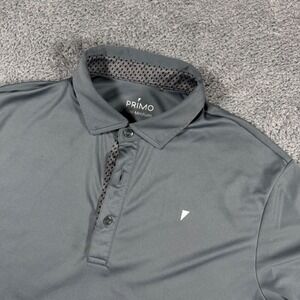 Primo Golf Polo Shirt Mens Size Medium Gray Performance Stretch Casual